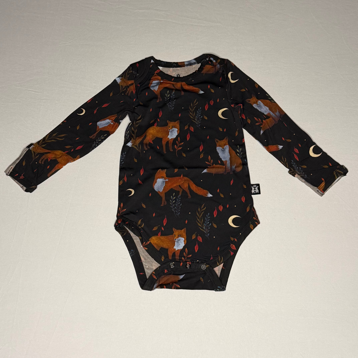 Long Sleeve Bamboo Onesie - Fox